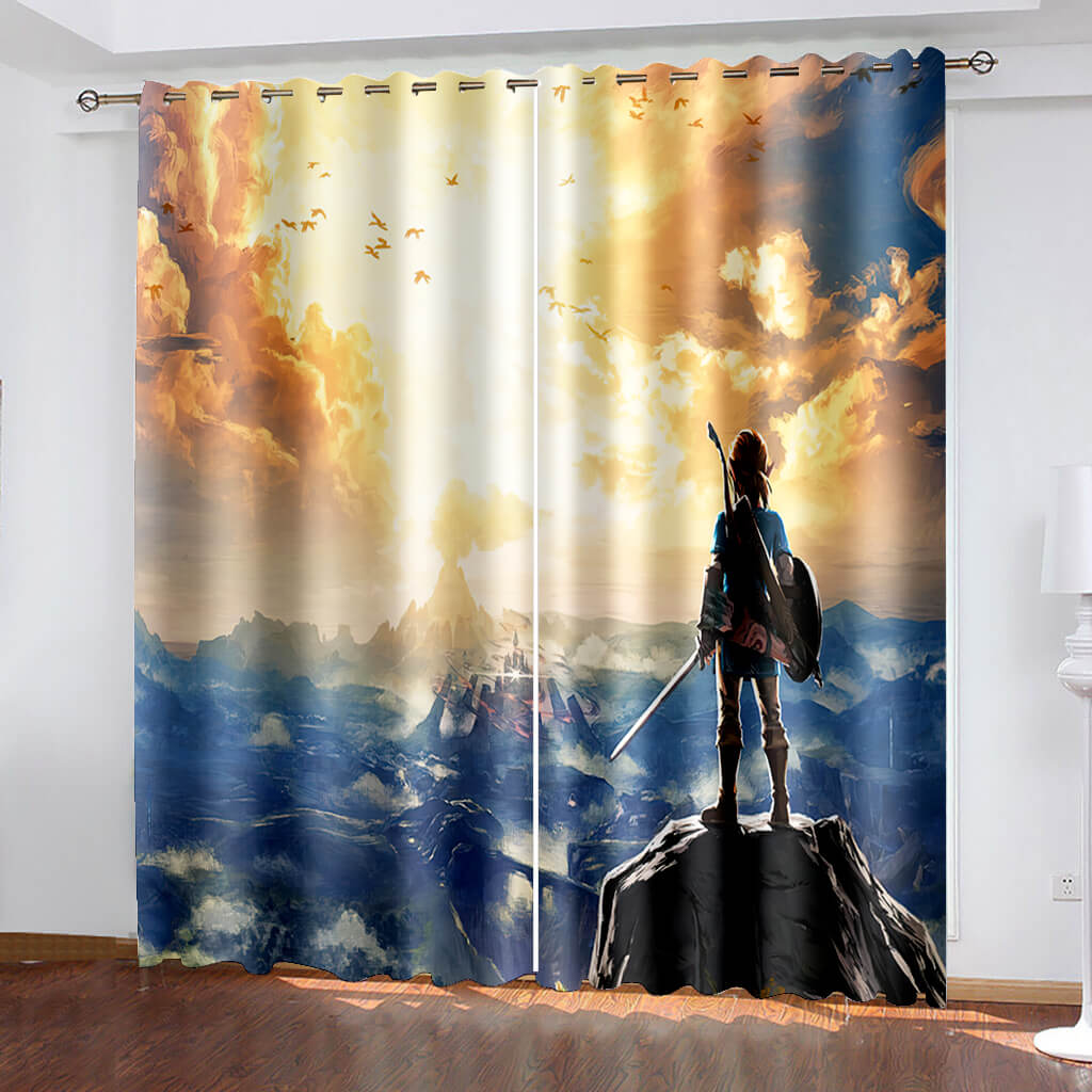 The Legend of Zelda Curtains Blackout Window Treatments Drapes for Room Decor