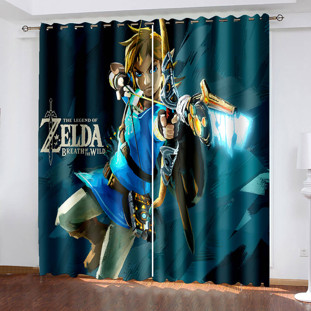 The Legend of Zelda Curtains Blackout Window Treatments Drapes for Room Decor