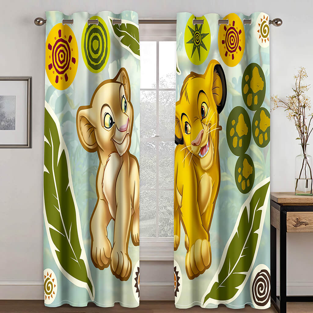 The Lion King Curtains Blackout Window Treatments Drapes for Room Decoration