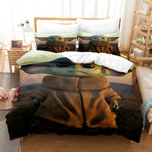 The Mandalorian Baby Yoda Cosplay Bedding Set Quilt Duvet Cover Sets - EBuycos