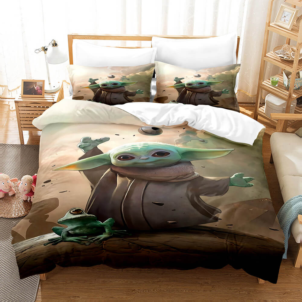 The Mandalorian Baby Yoda Cosplay Bedding Set Quilt Duvet Cover Sets - EBuycos