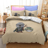 The Mandalorian Yoda Baby Cosplay Bedding Duvet Covers Bed Sheets Sets - EBuycos