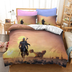The Mandalorian Yoda Baby Cosplay Bedding Duvet Covers Bed Sheets Sets - EBuycos