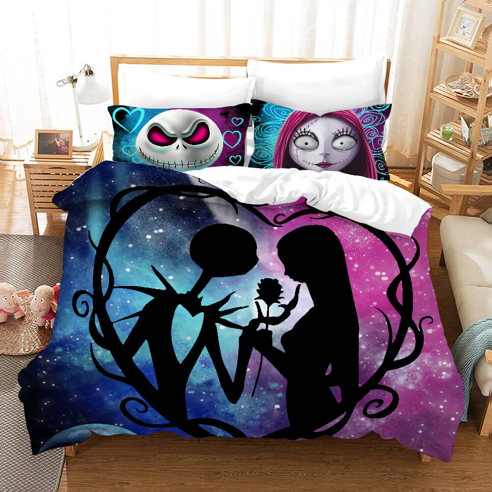 New Nightmare Before Christmas Duvet Cover with Pillow Cover Bed