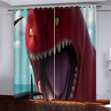 The Sea Beast Curtains Pattern Blackout Window Drapes