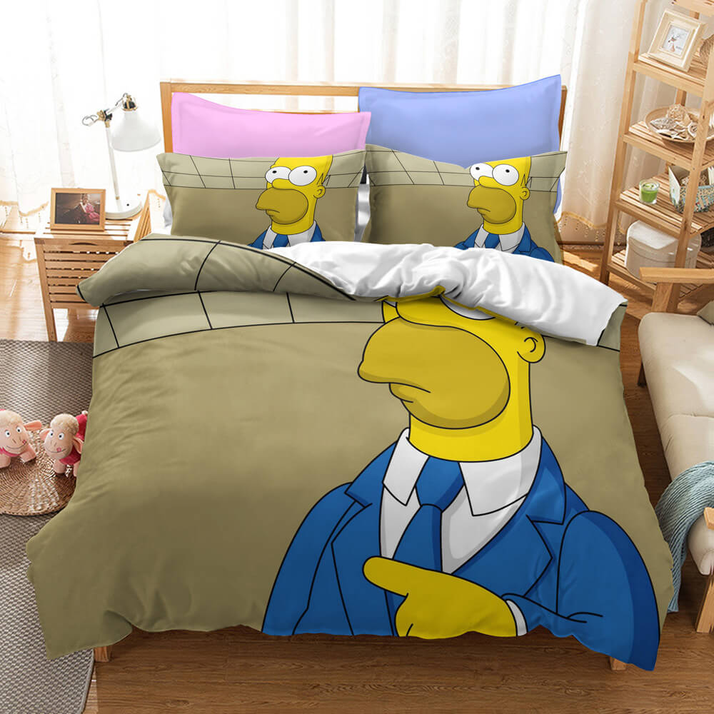 The Simpsons Cosplay Bedding Set Quilt Duvet Covers Bed Sheets Sets - EBuycos