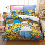 The Simpsons Cosplay Bedding Set Quilt Duvet Covers Bed Sheets Sets - EBuycos