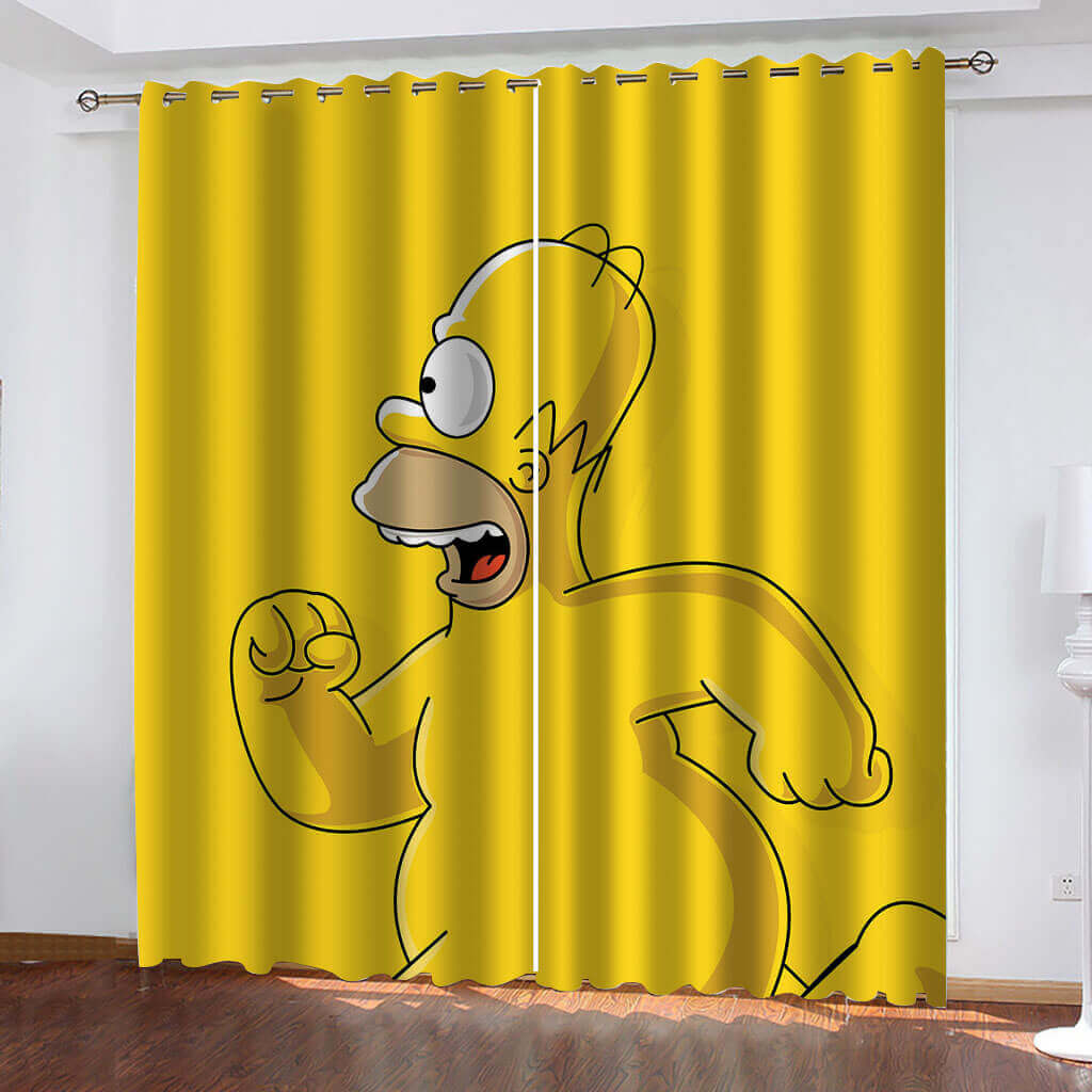 The Simpsons Curtains Cosplay Blackout Window Drapes Room Decoration - EBuycos