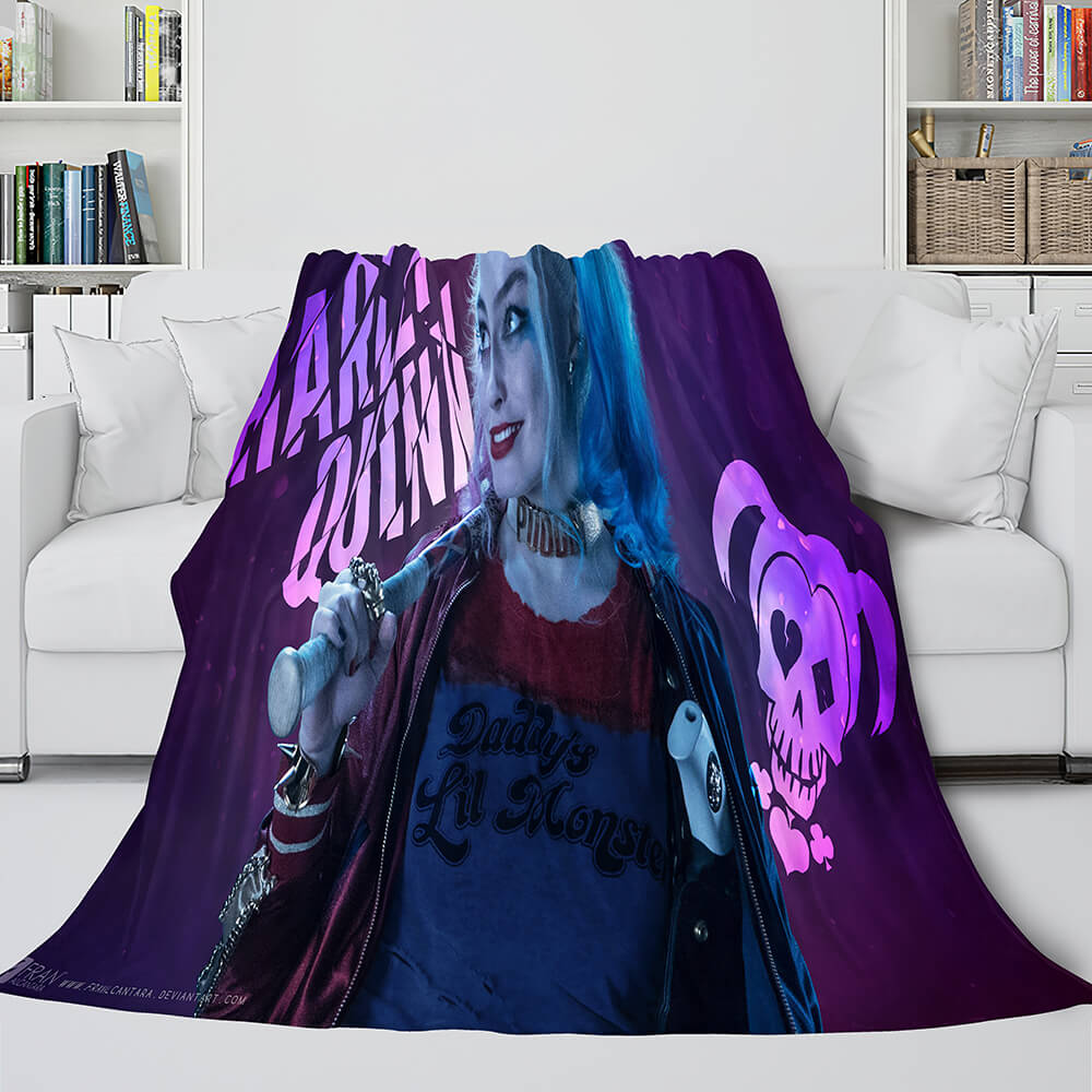 The Suicide Squad Flannel Fleece Throw Cosplay Blanket Comforter Set - EBuycos