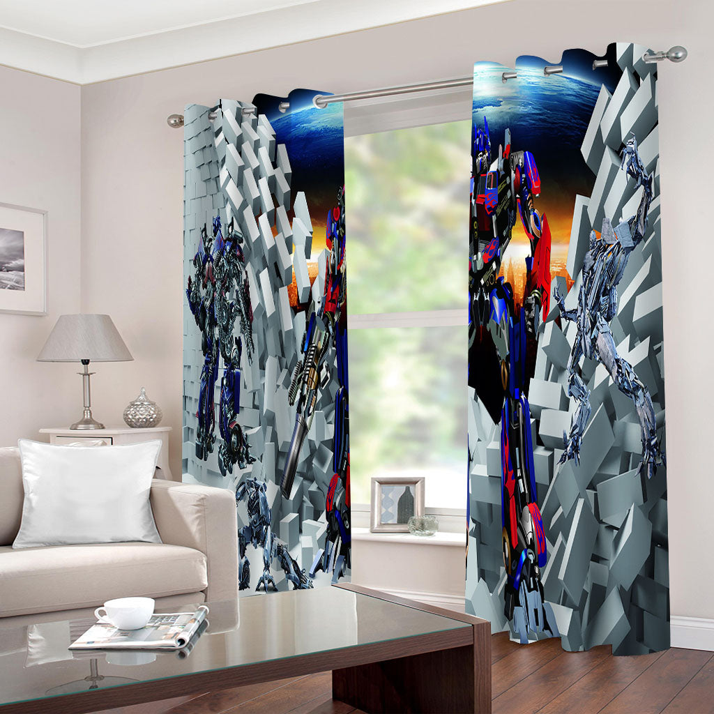 The Transformers Curtains Cosplay Blackout Window Drapes Room Decoration - EBuycos