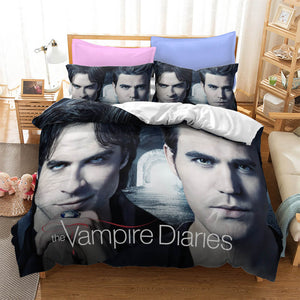 The Vampire Diaries Bedding Set Quilt Duvet Covers Bed Sheets Sets - EBuycos