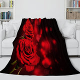 The Vampire Diaries Red Rose Flannel Fleece Blanket - EBuycos