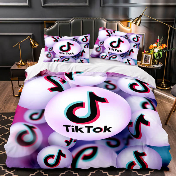 Tiktok Pattern Bedding Sets Tik Tok Quilt Duvet Without Filler EBuycos