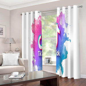 Tiktok Curtains 2 Panels Blackout Window Drapes for Room Decoration