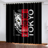Tokyo Ghoul Curtains Pattern Blackout Window Drapes