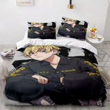 Tokyo Revengers Cosplay 3-Piece Bedding Sets Duvet Covers Bed Sheets - EBuycos