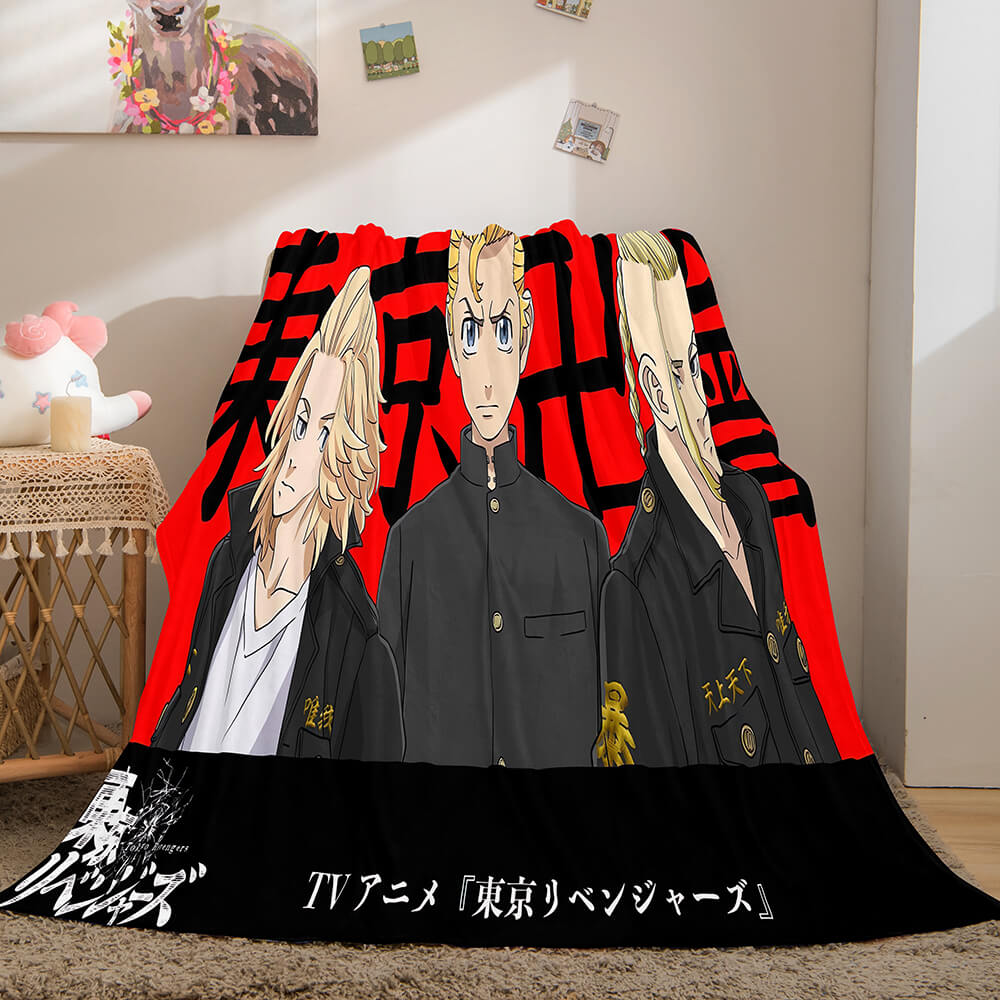 Tokyo Revengers Cosplay Flannel Blanket Throw Comforter Bed Blanket - EBuycos