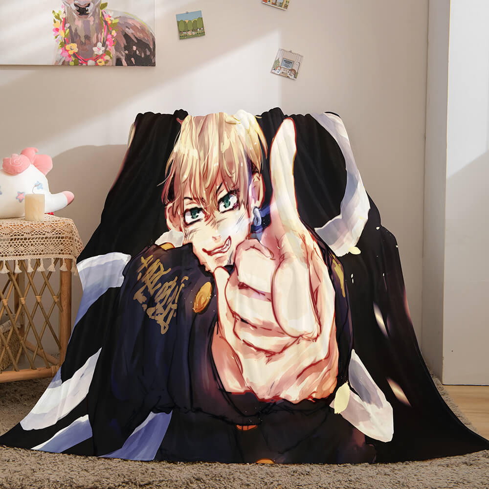 Tokyo Revengers Cosplay Flannel Blanket Throw Comforter Bedding Sets - EBuycos