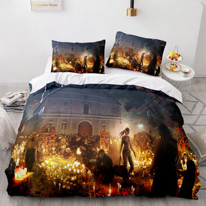 Tomb Raider 3 Piece Comforter Bedding Sets Duvet Covers Bed Sheets - EBuycos