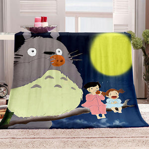 Totoro Blanket Flannel Throw Room Decoration