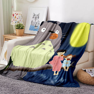 Totoro Blanket Flannel Throw Room Decoration