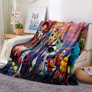 Toy Story Pattern Blanket Flannel Throw Room Decoration
