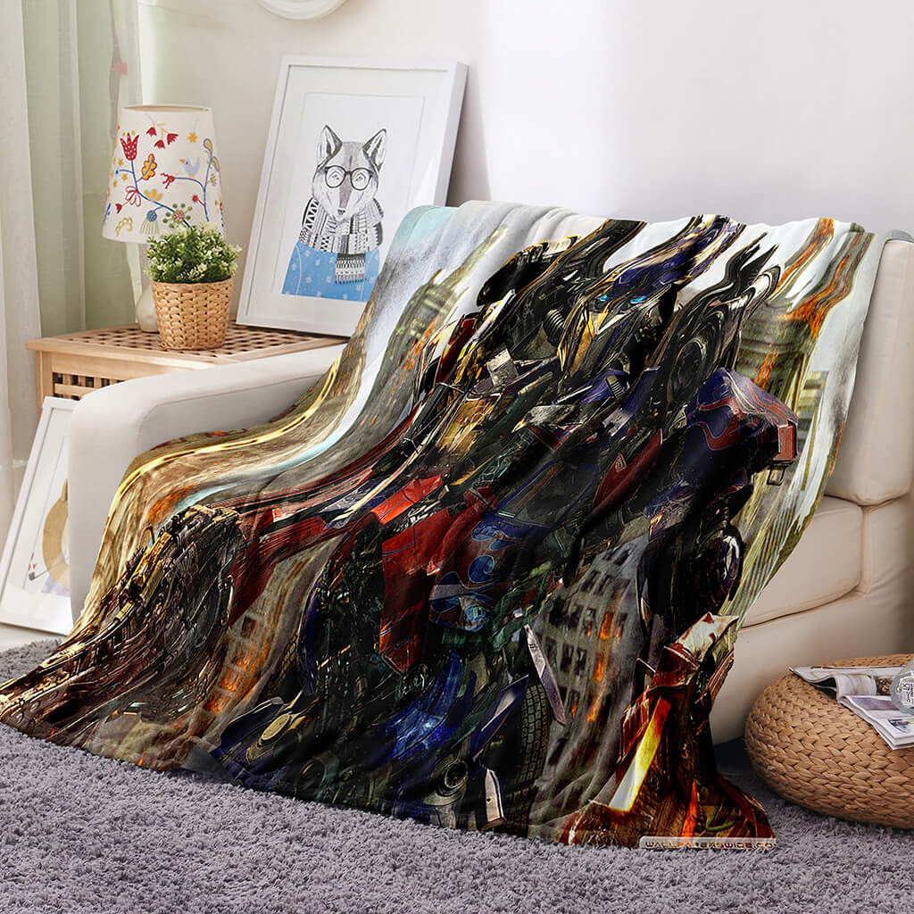 Transformers Blanket Flannel Throw Room Decoration