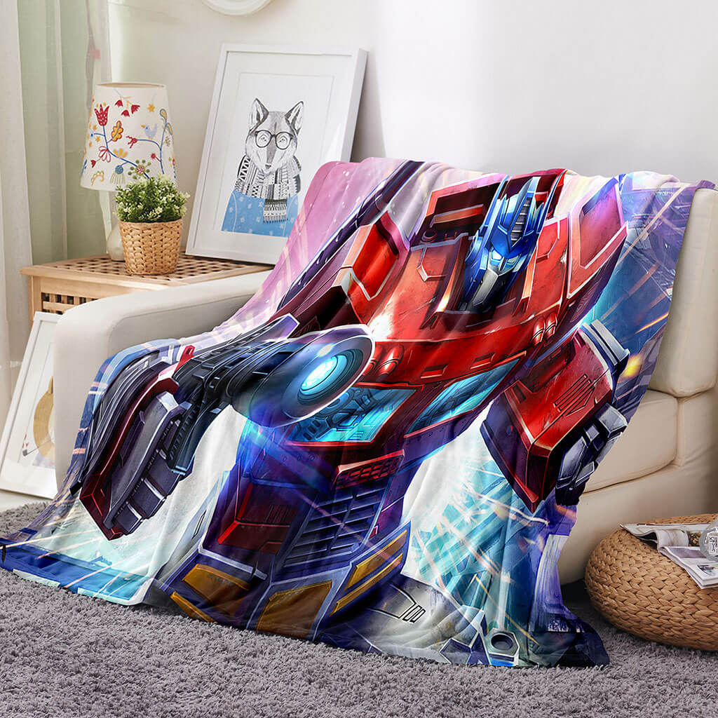 Transformers Blanket Flannel Throw Room Decoration
