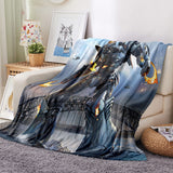 Transformers Pattern Blanket Flannel Throw Room Decoration