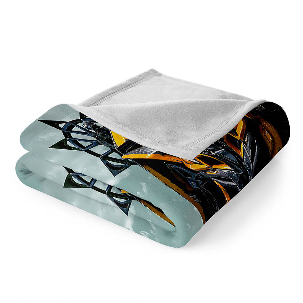 Transformers Pattern Blanket Flannel Throw Room Decoration