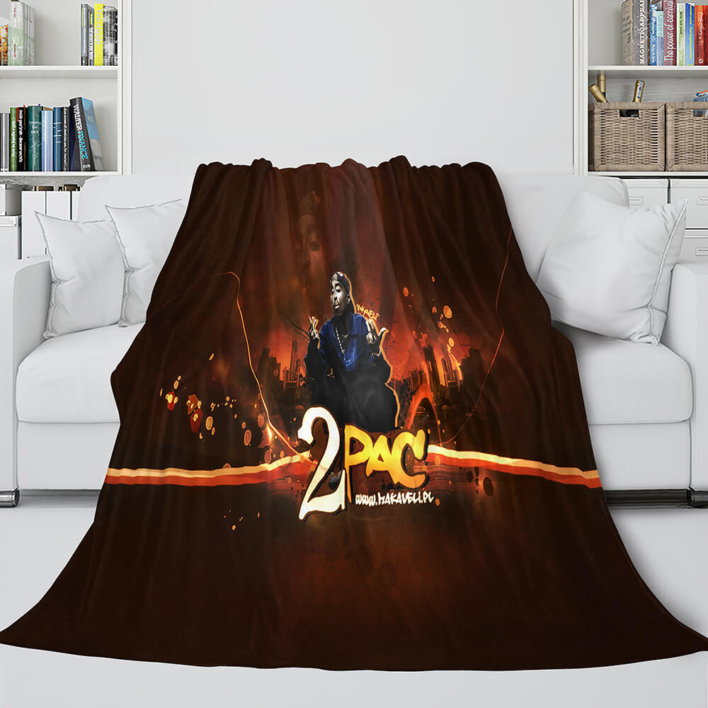 Tupac Amaru Shakur Flannel Blanket Fleece Throw Blanket Bedding Sets - EBuycos