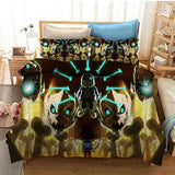 Undertale Sans Cosplay 3 Piece Bedding Set Duvet Cover Bed Sheets - EBuycos