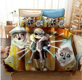 Undertale Sans Cosplay 3 Piece Bedding Set Duvet Cover Bed Sheets - EBuycos