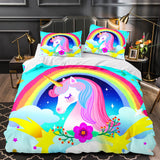 Unicorn Bedding Set Quilt Duvet Cover Bedding Sets for Kids Gift - EBuycos