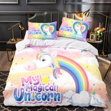 Unicorn Bedding Set Quilt Duvet Cover Bedding Sets for Kids Gift - EBuycos