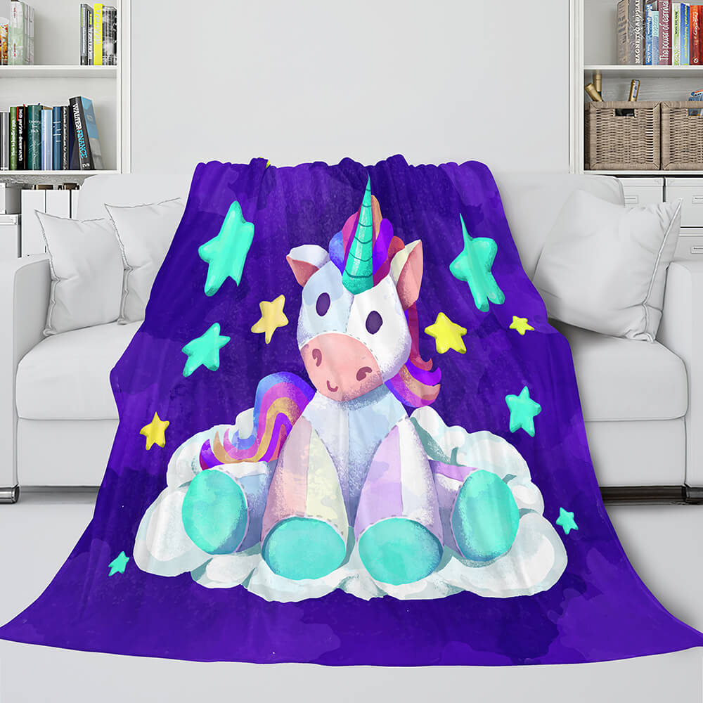 Unicorn Blanket Flannel Fleece Throw Blanket Girls Birthday Gift