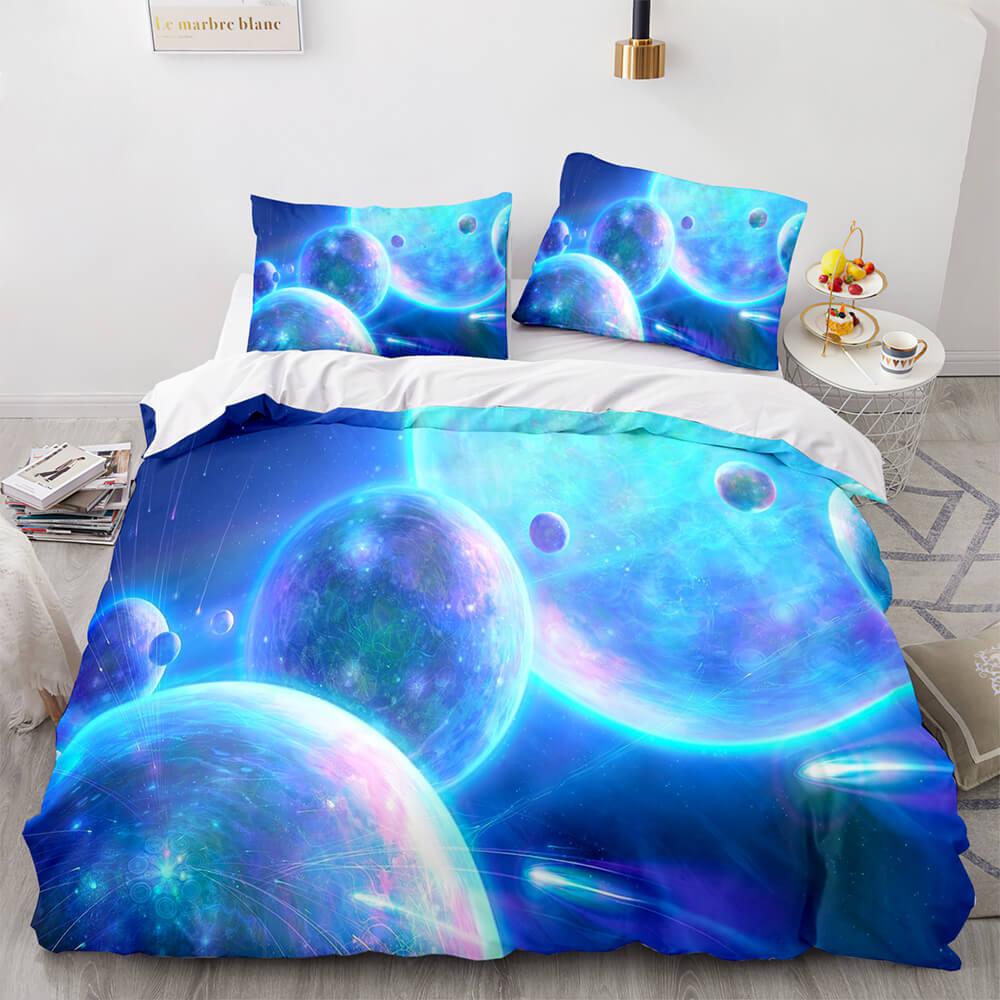 Universe Sky Outer Space 3 Piece Bedding Set Duvet Covers Bed Sheets - EBuycos