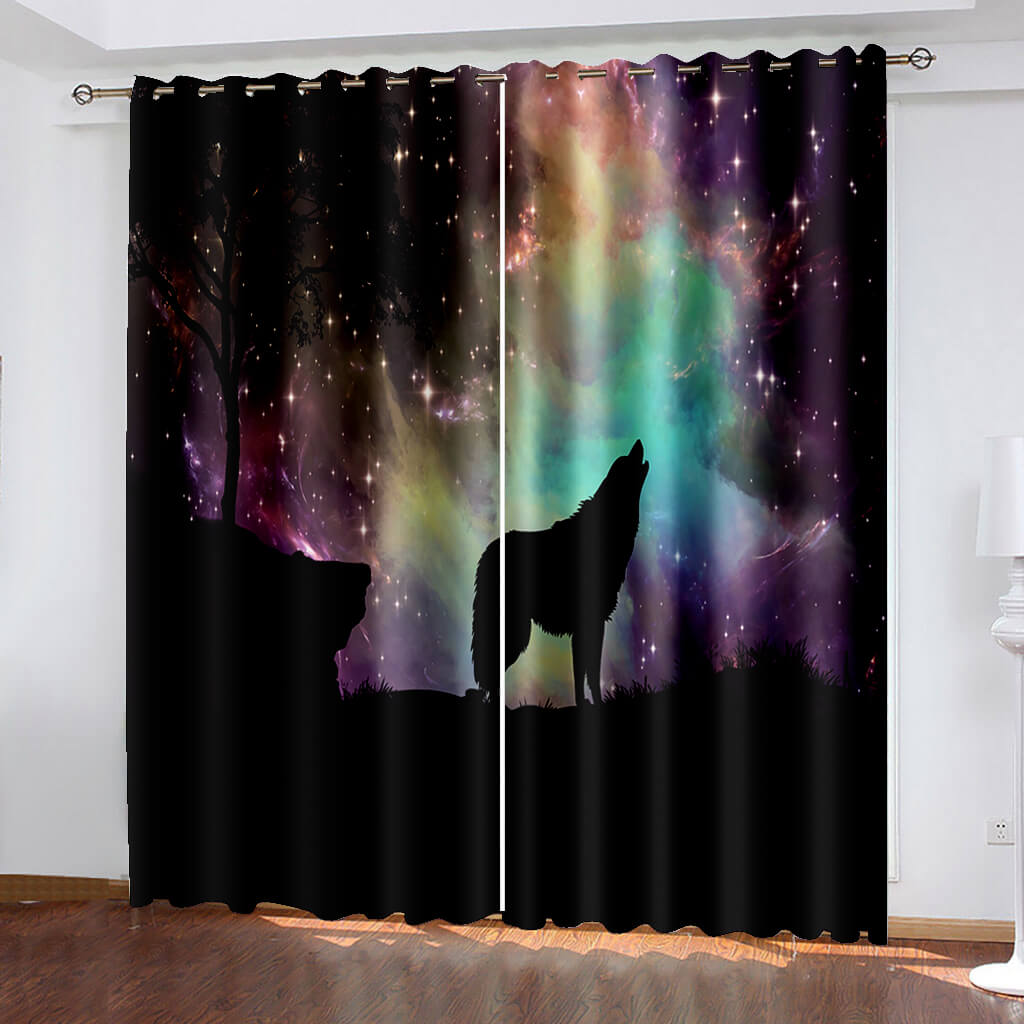 Universe Space Curtains Blackout Window Treatments Drapes for Room Decor
