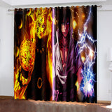 Uzumaki Naruto Uchiha Sasuke Curtains Blackout Window Drapes