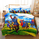 Viking Cosplay Bedding Set Duvet Cover Comforter Bed Sheets - EBuycos