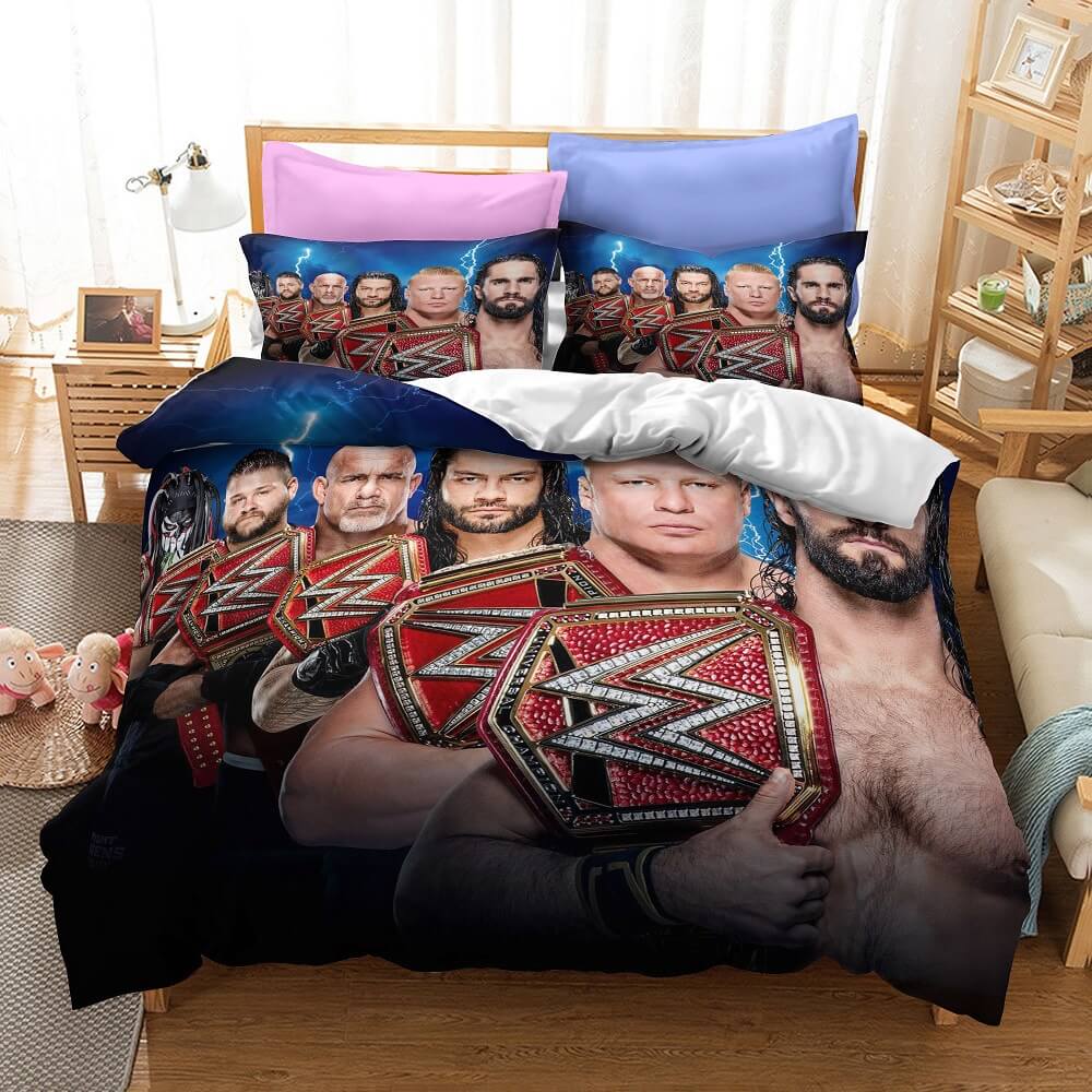 WWE RAW Cosplay Bedding Set Quilt Duvet Cover Christmas Bed Sheets Sets - EBuycos