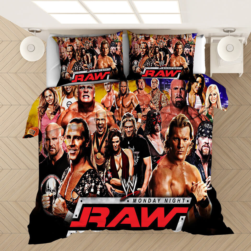 WWE World Wrestling Entertainment Bedding Set Duvet Cover Bed Sheets Sets - EBuycos
