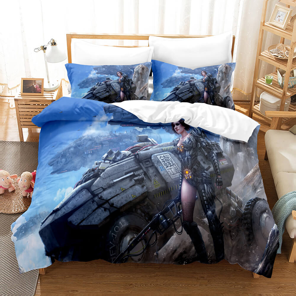 Warface War Front Cosplay 3 Piece Bedding Set Duvet Covers Sheets - EBuycos