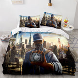 Watch Dogs 3 Piece Comforter Bedding Sets Duvet Covers Bed Sheets - EBuycos