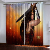 Wonder Woman Pattern Curtains Blackout Window Drapes