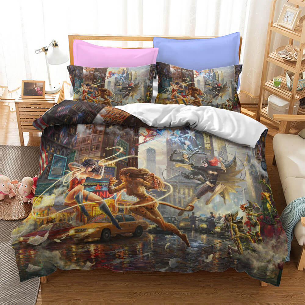 Wonder Woman WW84 Cosplay Bedding Set Duvet Cover Bed Sheets Sets - EBuycos