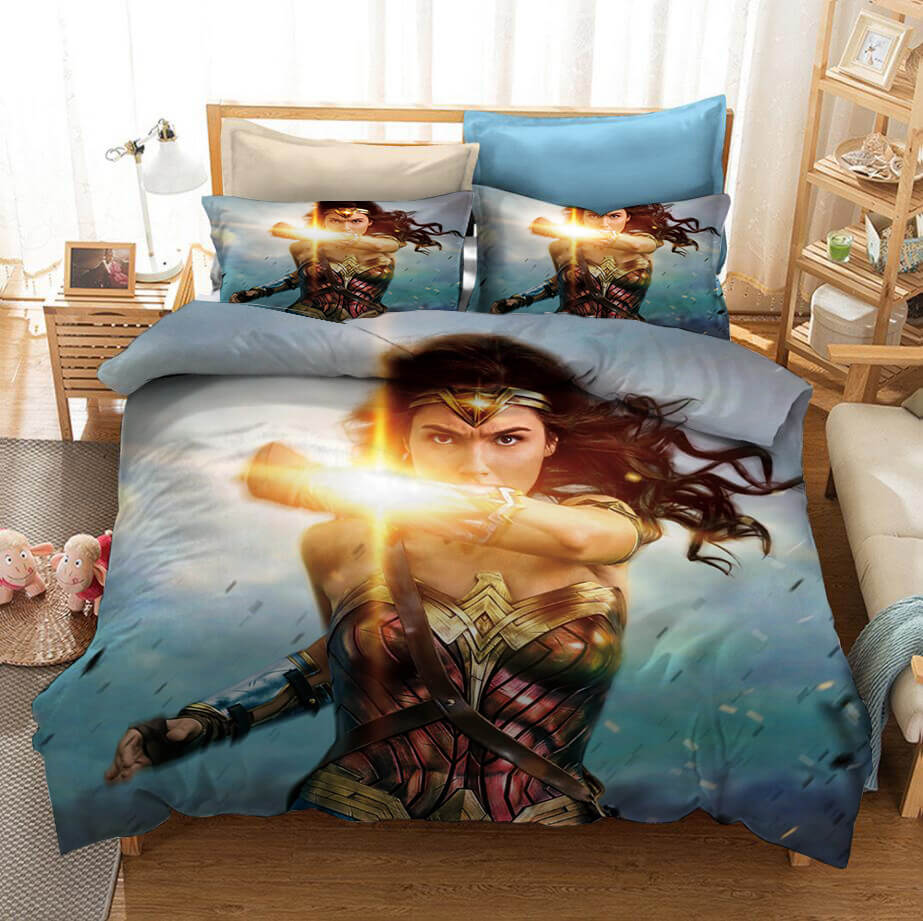 Wonder Woman WW84 Cosplay Bedding Set Duvet Cover Bed Sheets Sets - EBuycos
