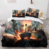 World of Tanks Bedding Set Quilt Duvet Covers Comforter Bed Sheets - EBuycos
