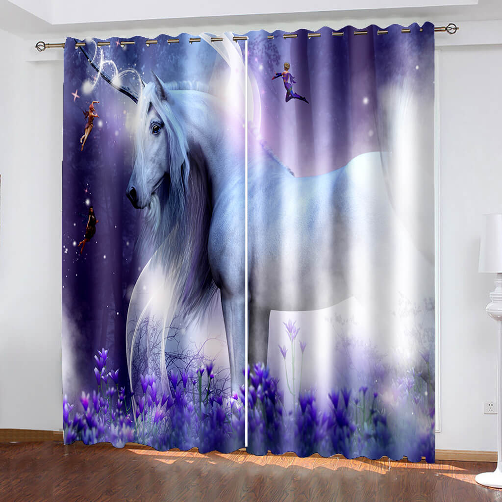 Zebra Horse Curtains Blackout Window Treatments Drapes for Room Decor